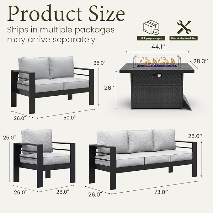 LayinSun Aluminum Furniture Set