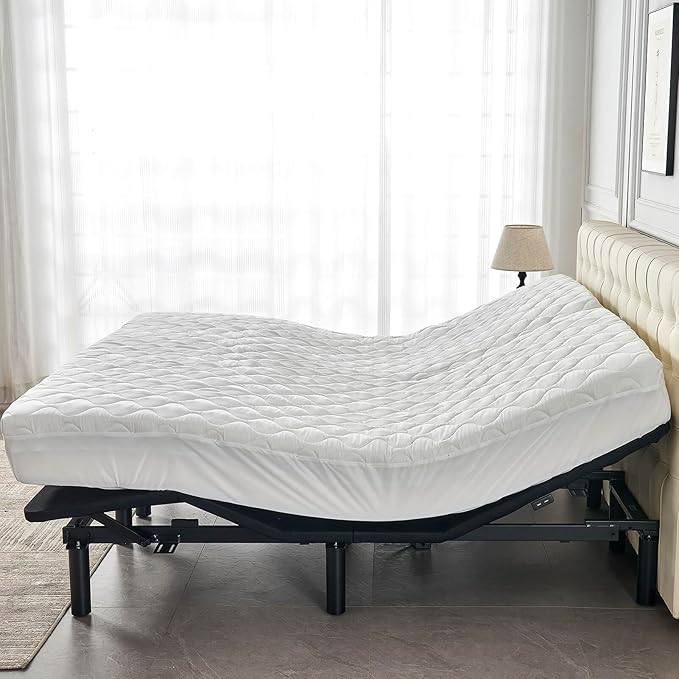 Quilted 28-30" Split Top California King Mattress Protector Pad