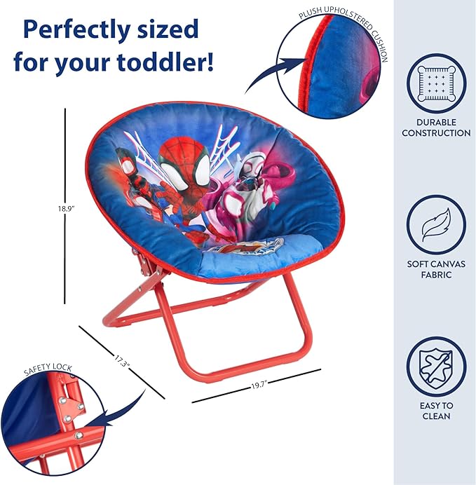 Marvel Spidey and His Amazing Friends 19” Frame Folding Toddler Saucer™ Chair