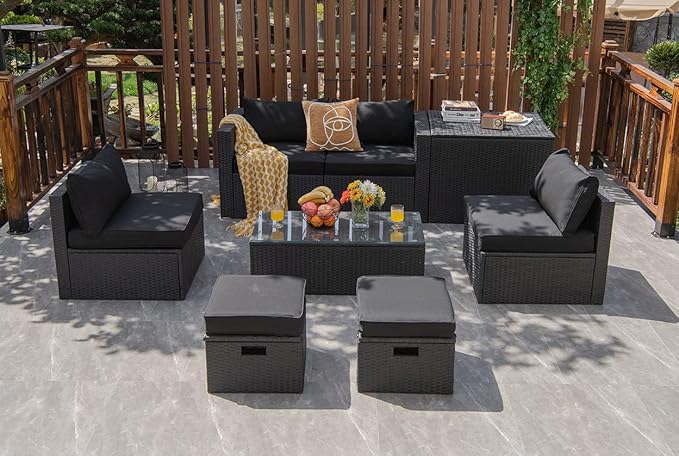 Tangkula 8 Pieces Patio Furniture Set