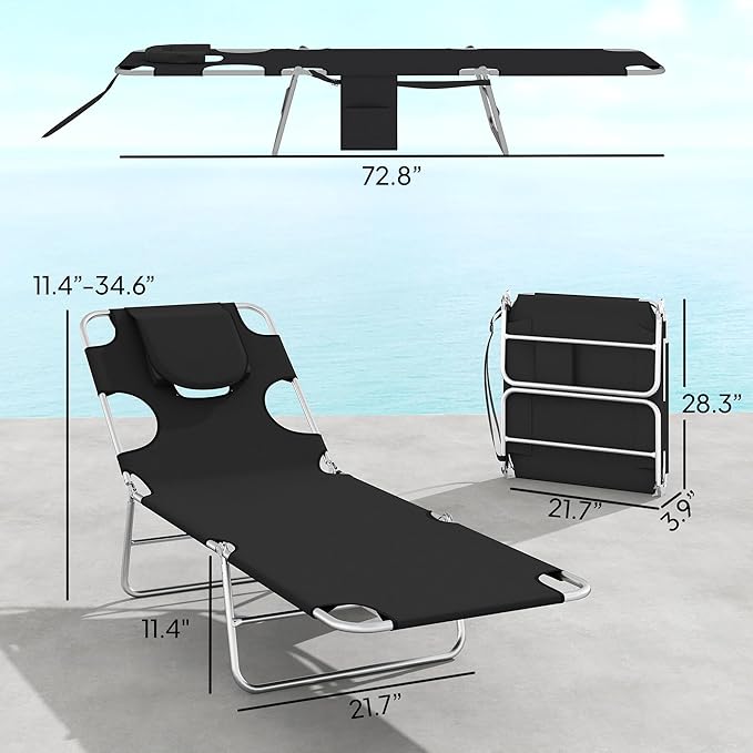 Outsunny Chaise Lounge Chair Outdoor Set of 2
