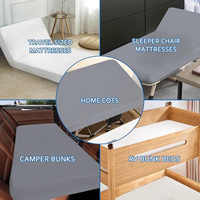 Cot Mattress Pad Protector Waterproof, Quilted Cot Size Mattress Cover 30" X