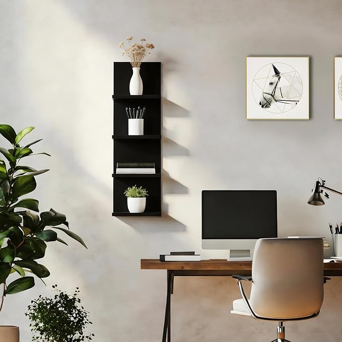 Homaterial Wall Shelves 4 Tier, Simple Vertical Corner Shelf