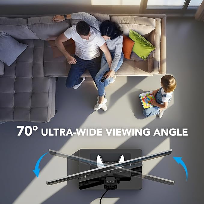 AX WABER Floor TV Stand with Power Outlet& Shelf, Universal TV Stand Mount