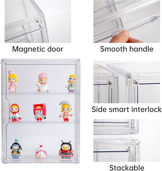 BOHOIDEE 3 Tiers Clear Display Case