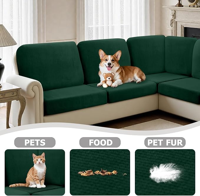 Arfntevss Sectional Couch Covers L Shape Couch Cushion Covers Slipcovers Fitted