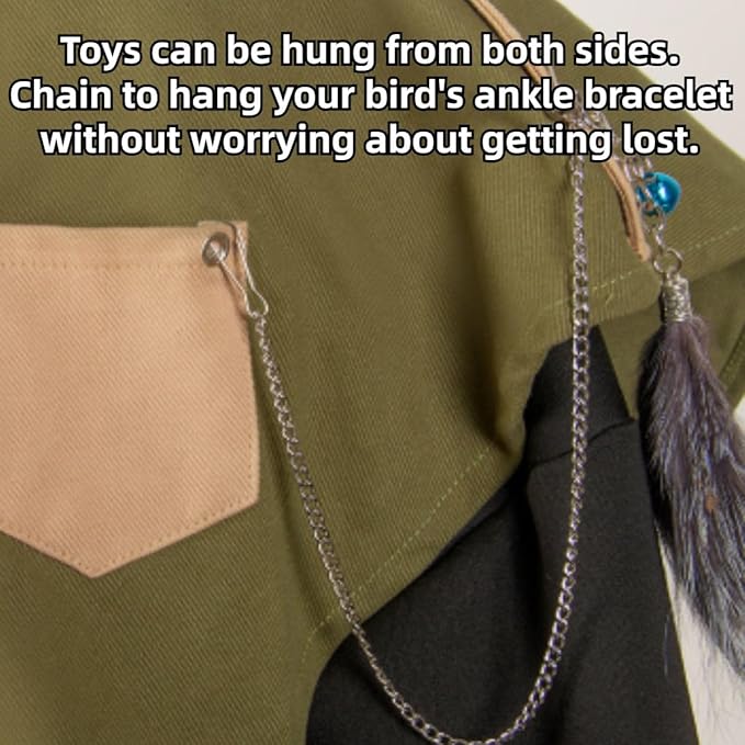 Parrot Anti-Scratch Shoulder Protector, Multi-Functional Bird Diaper Flight Suits Pee Pads Diaper Poop Shawl for Cockatiel Parakeet Macaw Lovebirds Finches (Grey)