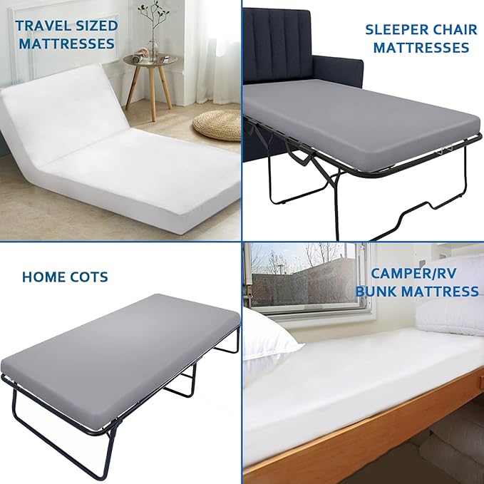 Cot Mattress Pad Protector Waterproof, Quilted Cot Size Mattress Cover 30" X