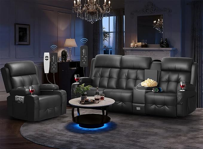 Recliner Sofa Set, Massage Home Theater Set