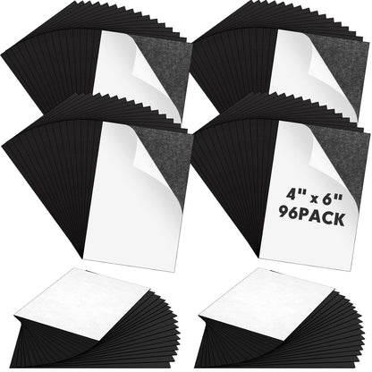 Macarrie 4 x 6 Adhesive Magnetic Sheets with Adhesive Backing Cuttable Magnetic Paper Stickers Flexible Peel and Stick for Picture Crafts Die Storage Photos(96 Pcs)