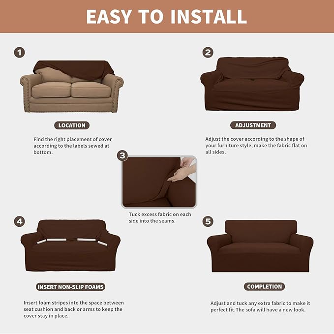 Easy-Going 100% Waterproof Chair Couch Cover, Dual Waterproof Sofa Cover