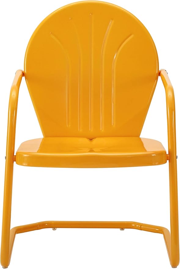Crosley Furniture Griffith Outdoor Chair, Retro Metal Patio Chairs