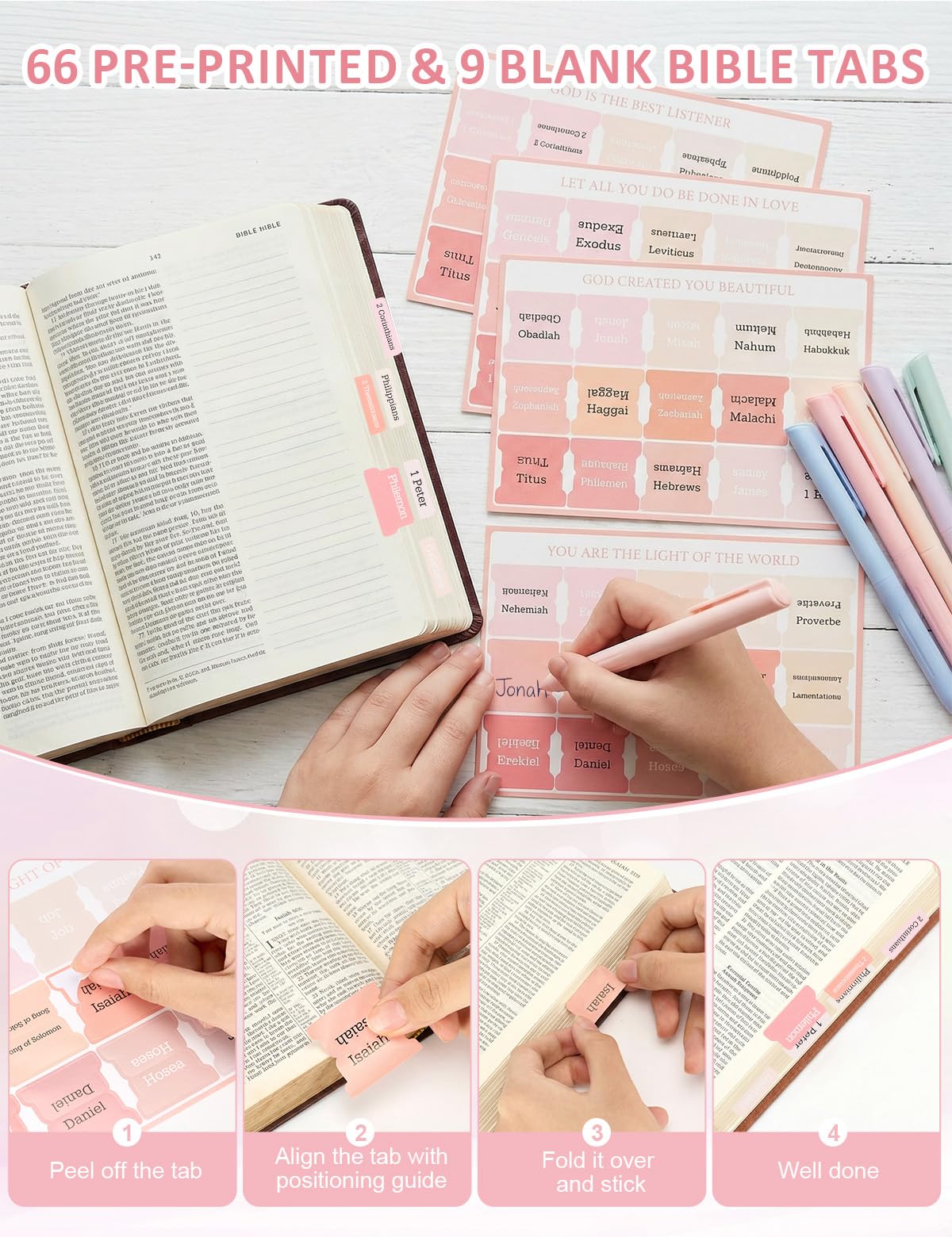 Bafeil 160PCS Bible Journaling Kit, Bible Study Kit, Bible Study Supplies, Bible Accessories Women with Bible Highlighters and Pens No Bleed, Mothers Day Christian Gifts for Women