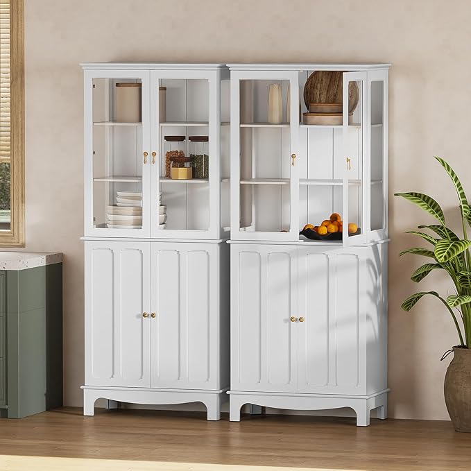ARTPOWER 72" Freestanding Kitchen Pantry Storage Sideboard, Classical Tall