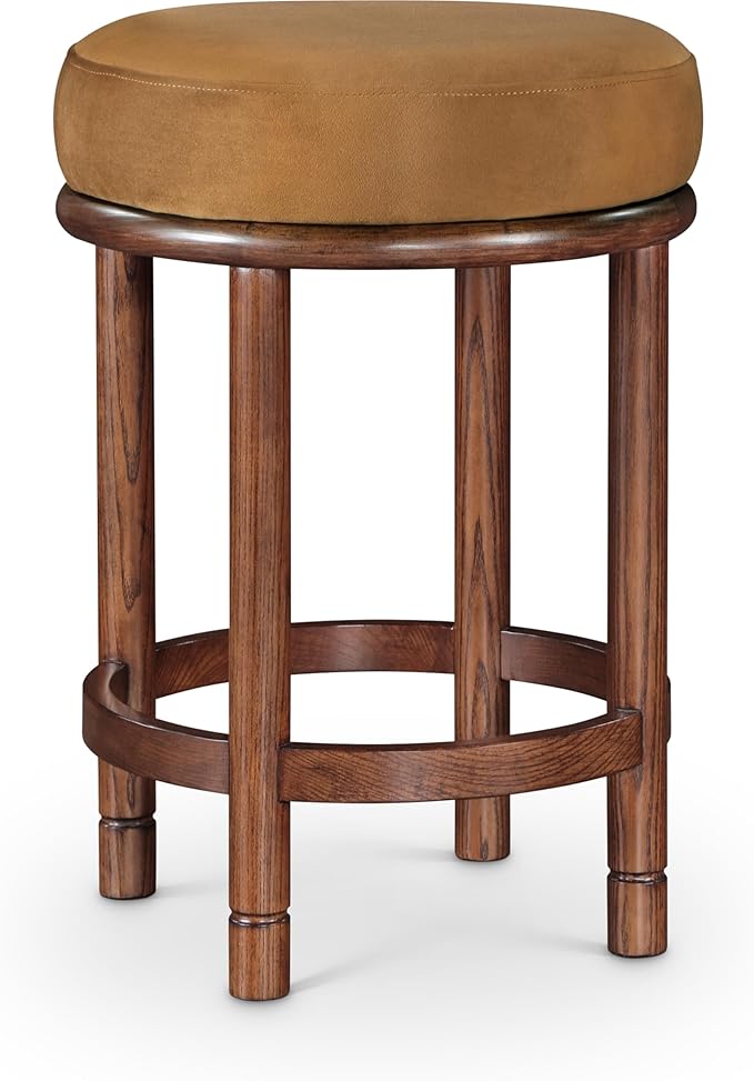 Meridian Furniture 978Saddle-C Monette Collection Art Deco Counter Stool