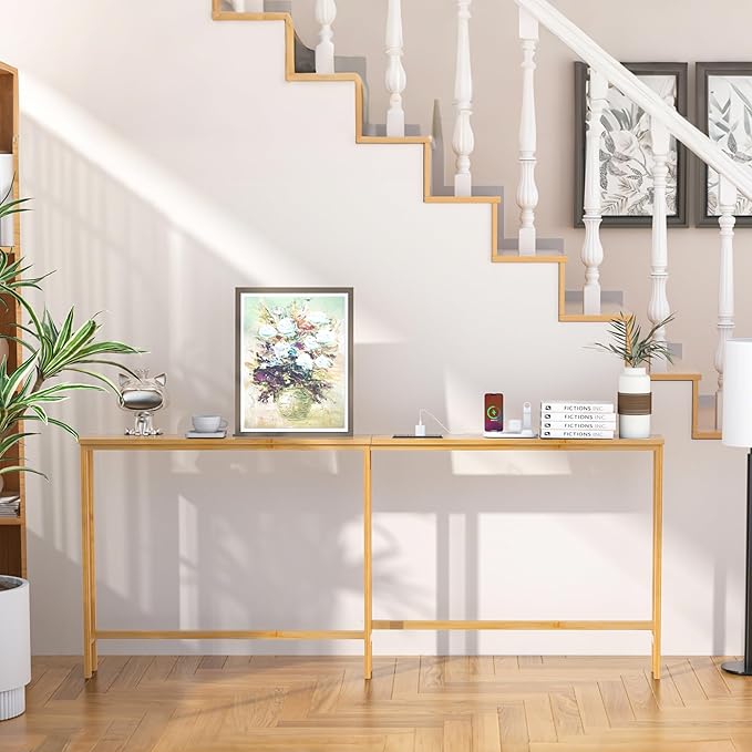 VASMIA 70.9 Inch Narrow Console Table