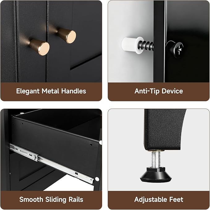 Letaya Metal Armoire Wardrobe Closet