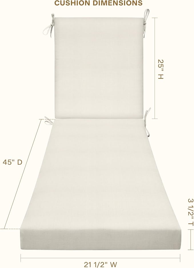 Honeycomb Outdoor Chaise Lounge Cushion