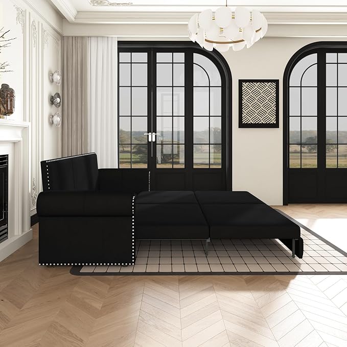 3 in 1 Convertible Sleeper Sofa Bed, 93.7" King Size Sofa Sleeper