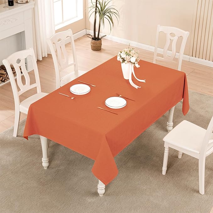 BALCONY & FALCON Rectangle Tablecloth Washable Wrinkle Resistant and Water