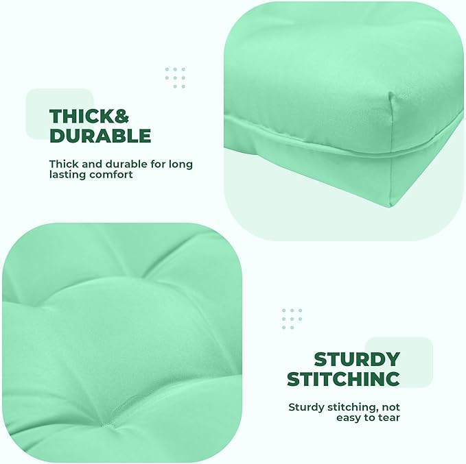 DANGHOOGY Wicker Chair Cushions, Waterproof Outdoor Loveseat Cushions