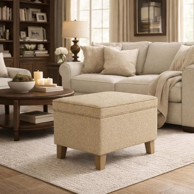 Homepop Home Decor | Medium Square Storage Ottoman