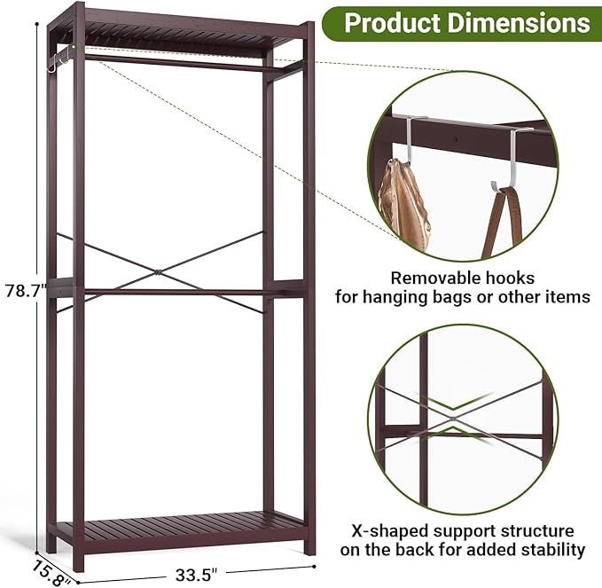 Homykic Bamboo Clothes Rack
