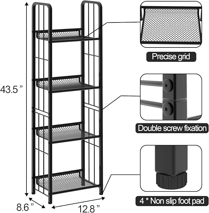 Bookshelf Vertical Storage Freestanding Storage Stand