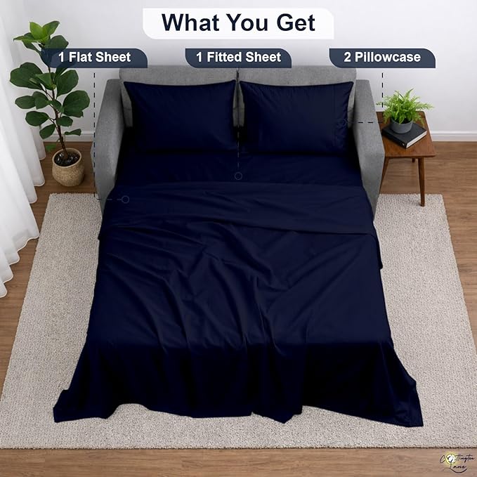 Cottington Lane Sleeper Sofa Sheets Full Size, 4 Piece Premium Quality 100%