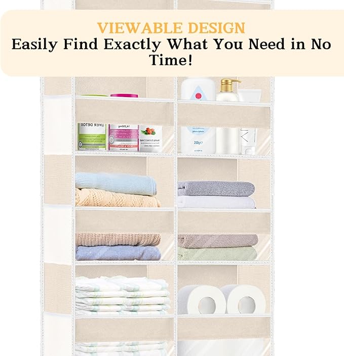 Ofiray-home Over the Door Organizer 6 Tiers, Extra Large Behind Door Storage of