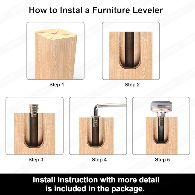 Heavy Duty Furniture Levelers Adjustable Furniture Legs Levelers, Leveling Feet
