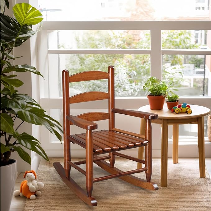 JOYMOR Outdoor Wooden Rocking Chair
