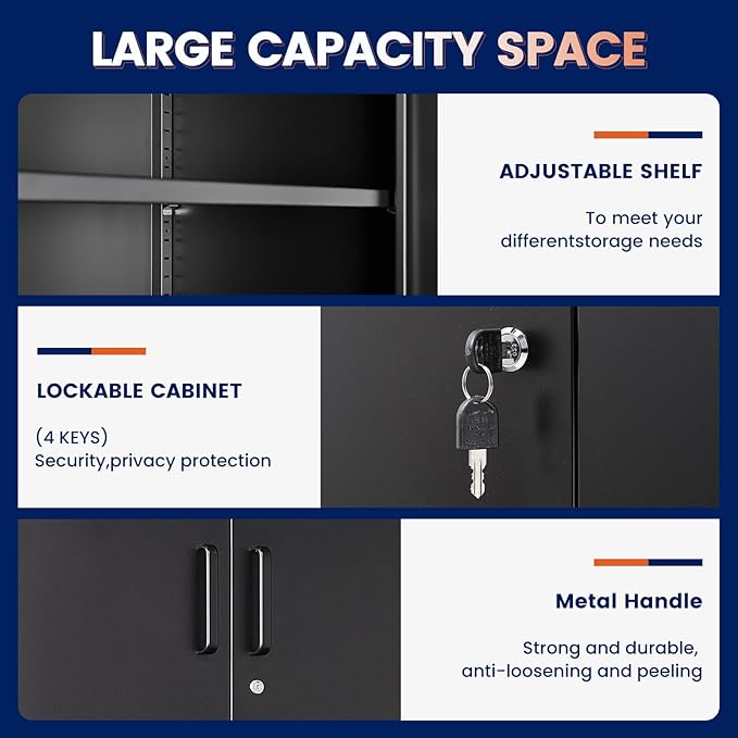 Yizosh Metal Storage Locking Cabinet