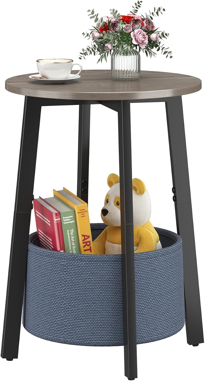 sthmec Small Round Side End Table