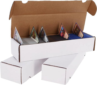 BCW 800ct Trading Card Storage Boxes - 3 Pack | Organizer for Sports Cards, MTG, Pokemon, and Card Games