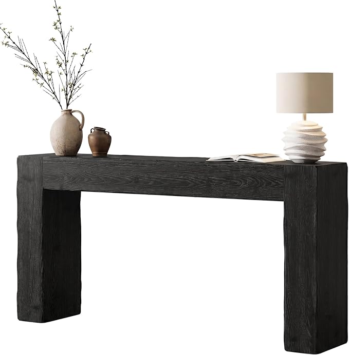 Tribesigns 63-Inch Solid Wood Console Sofa Table, Farmhouse Long Entryway Table