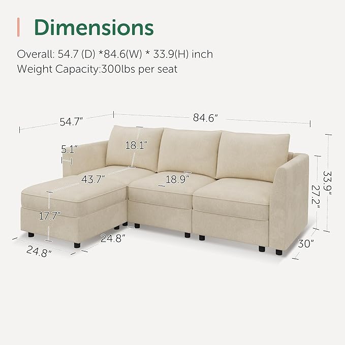 HONBAY Modular Sectional Sofa