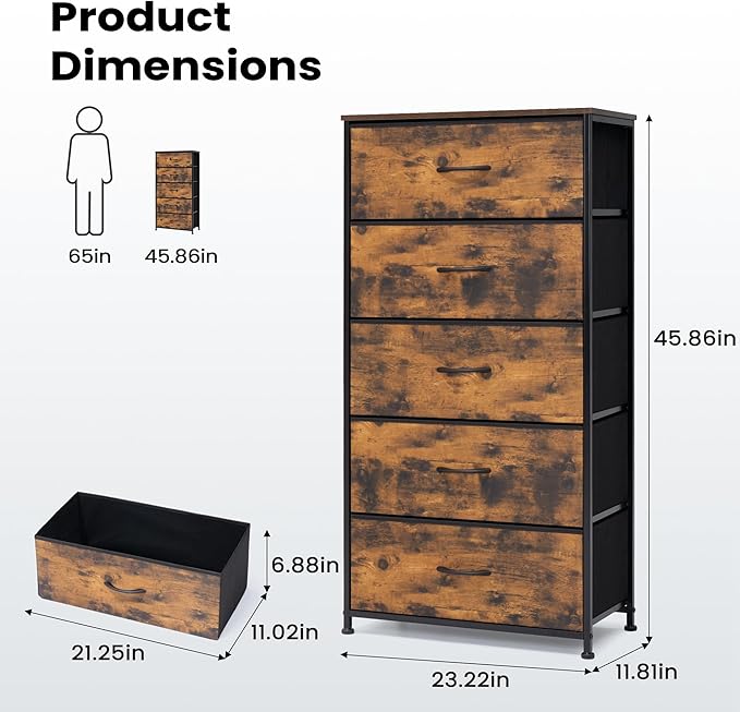 Crestlive Products Vertical Dresser Storage Tower