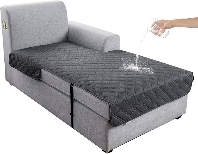 Genina L Shape Couch Cover, Sectional Couch Chaise Covers, Waterproof Washable
