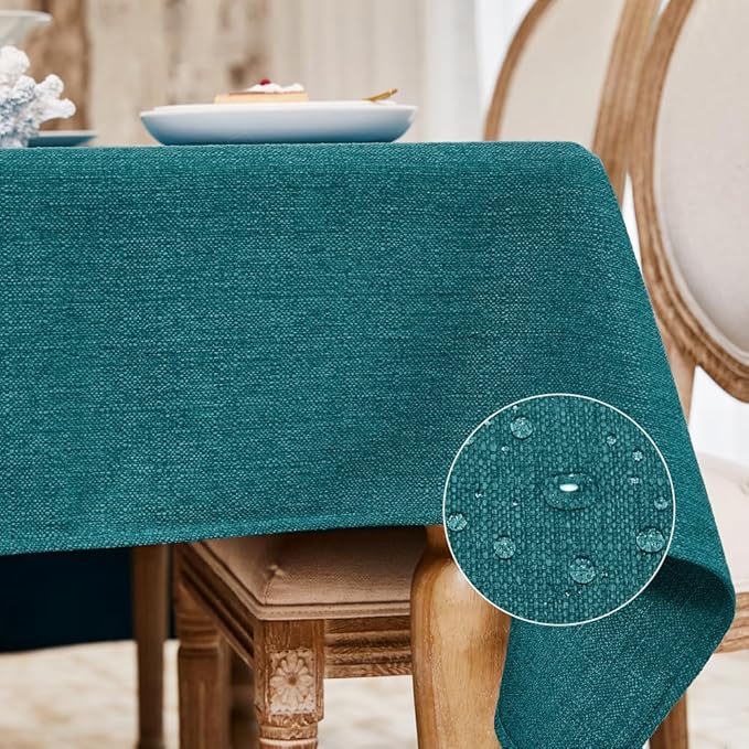 BALCONY & FALCON Small Square Tablecloth Washable Wrinkle Resistant and Water