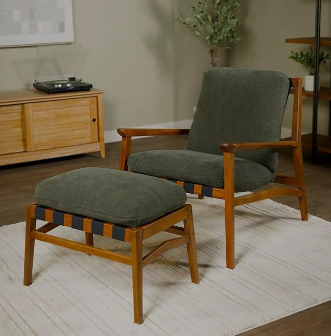 Grain Wood Furniture Solid Wood Mid Century Lounge Chair