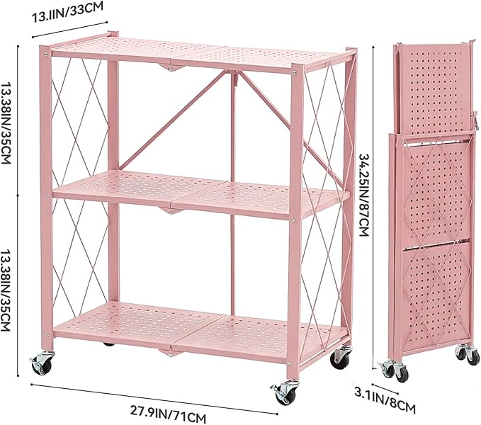 BRIAN & DANY 3-Tier Foldable Storage Shelves