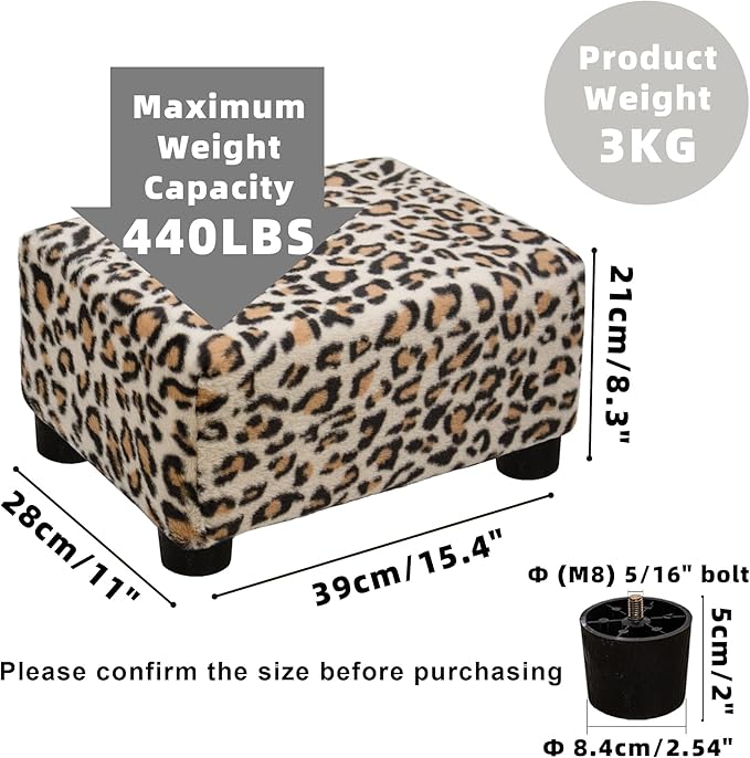 CAROLMADE Small Foot Stool Ottoman Footstool