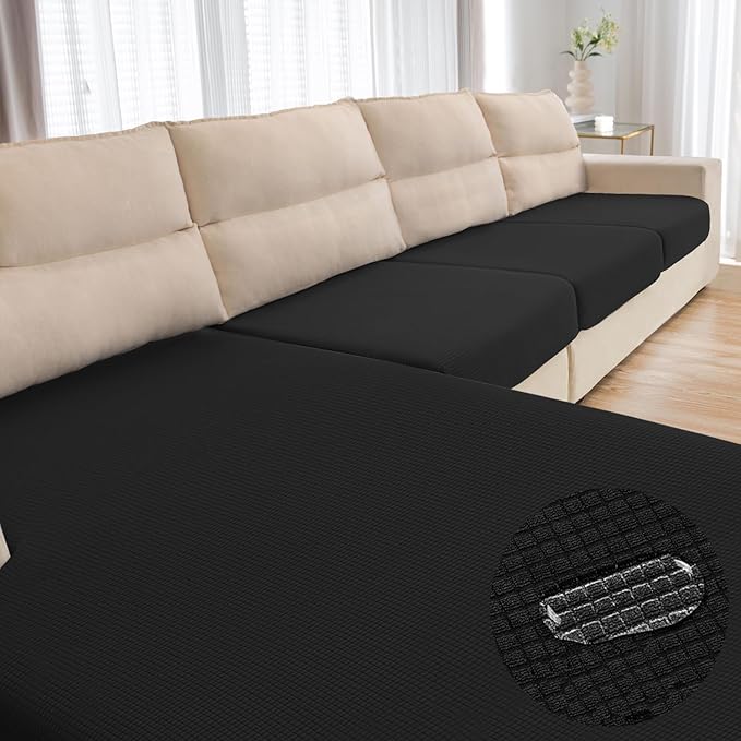 Water Repellent Couch Cushion Cover 3 Pieces Sofa Seat Cushion Covers, Stretch