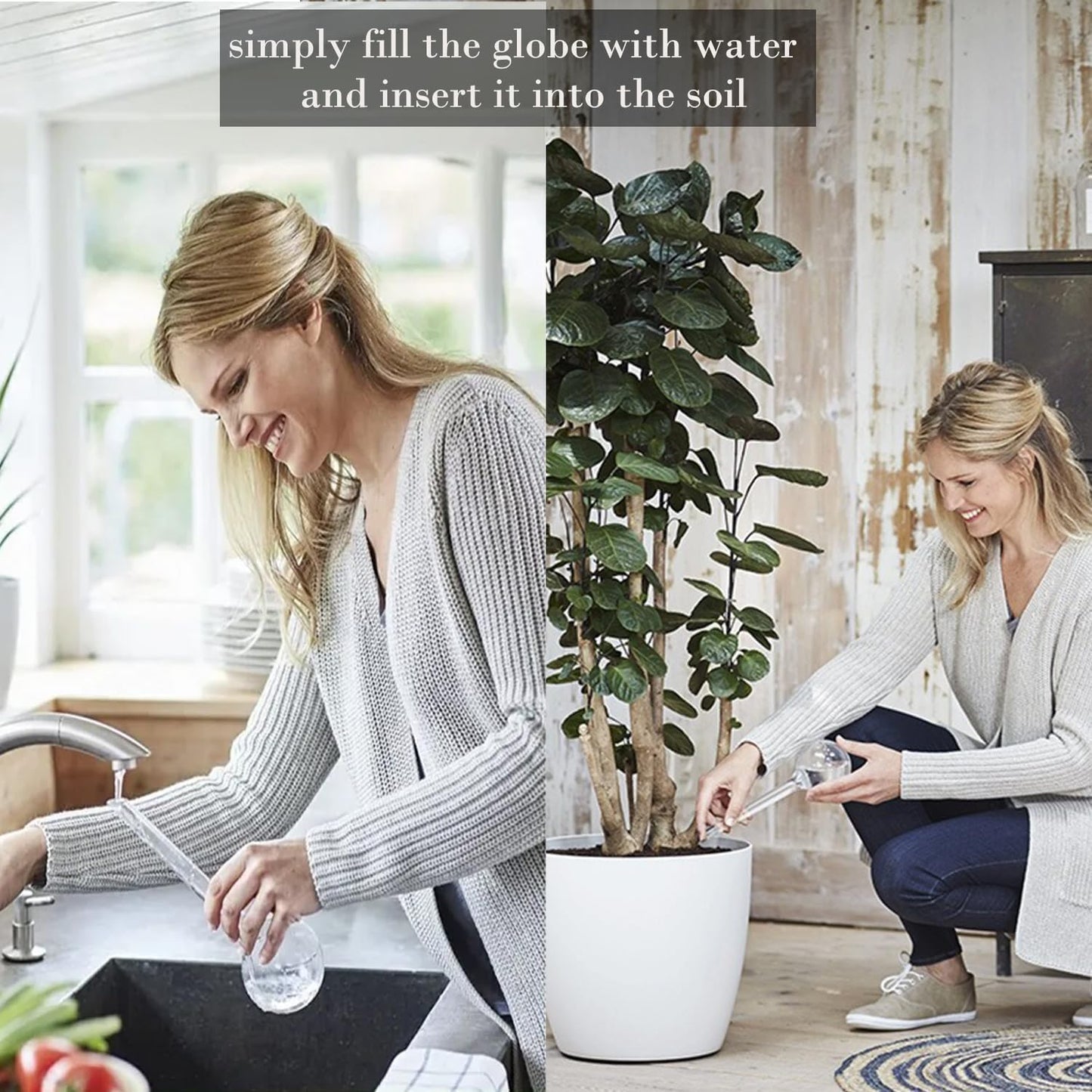 Dorphy Self Watering Globes for Plants - Automatic Watering Bulbs for Indoor & Outdoor Potted Plants, Vacation Plant Care, Water Conservation Device