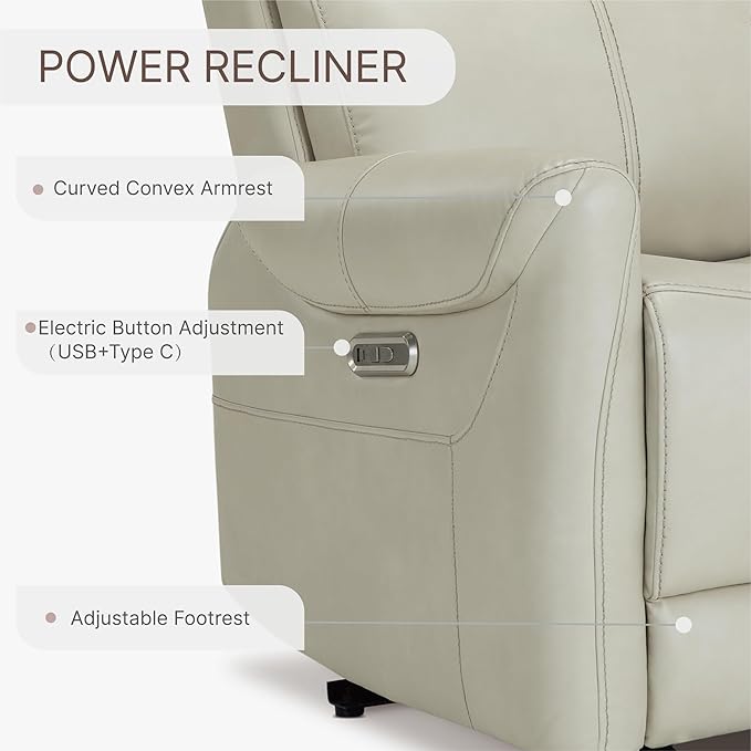 KISLOT Leather Recliner Chair for Adults Wall Hugger RV Recliner