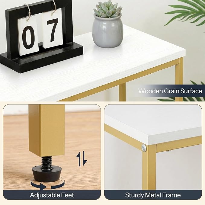 HOOBRO Narrow Console Table, 29.5" Small Entryway Table, Thin Sofa Table