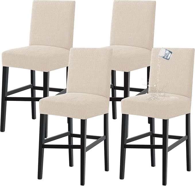 Turquoize 100% Waterproof Bar Stool Cover Stretch Washable Barstool Seat Covers