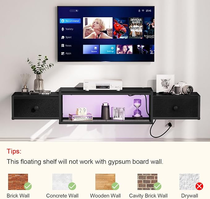 Snughome 63" Floating TV Stand
