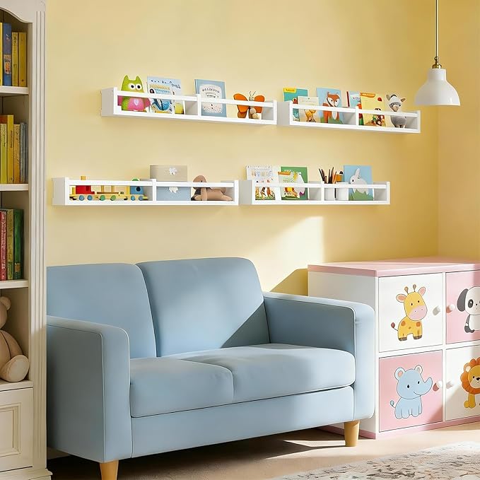 Fixwal Nursery Book Shelves, 32 Inch Floating Bookshelves